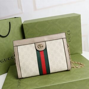 <AUTHENTIC>Gucci Canvas Chain Clutch